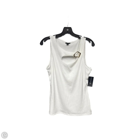 Top Sleeveless By Inc In White, Size: L