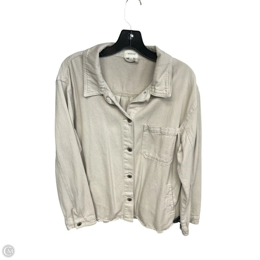 Jacket Shirt By Wishlist In Cream, Size: L