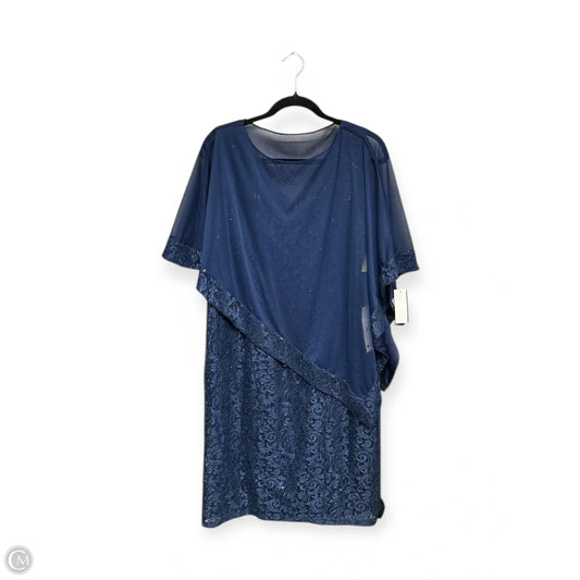 Dress Party Midi By R And M Richards In Navy, Size: 14