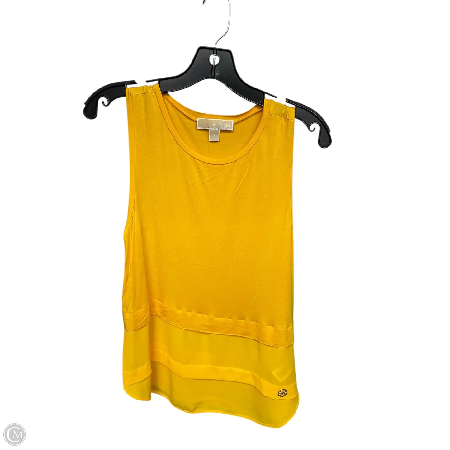 Top Sleeveless Designer By Michael Kors In Yellow, Size: S