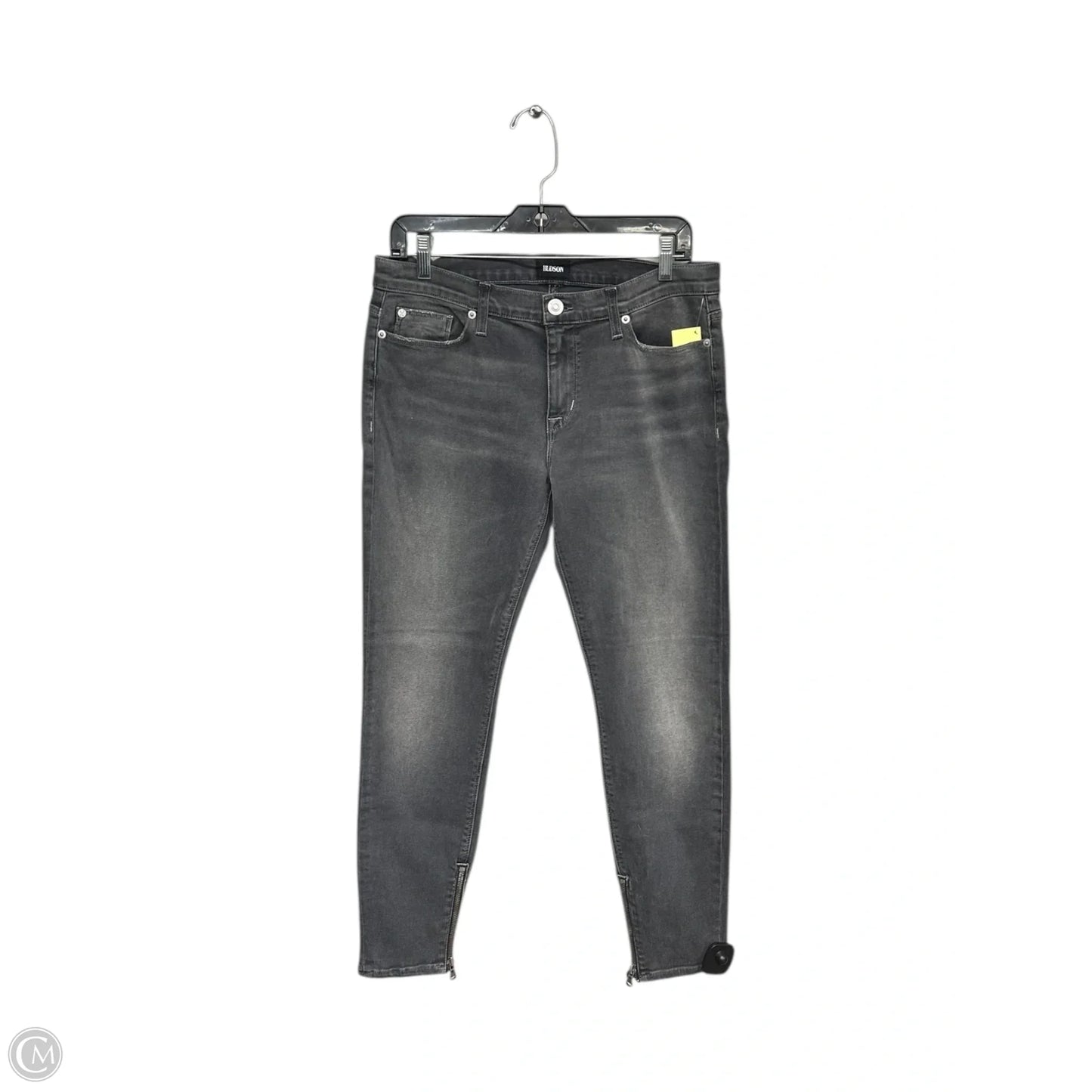 Jeans Skinny By Hudson In Black Denim, Size: 8