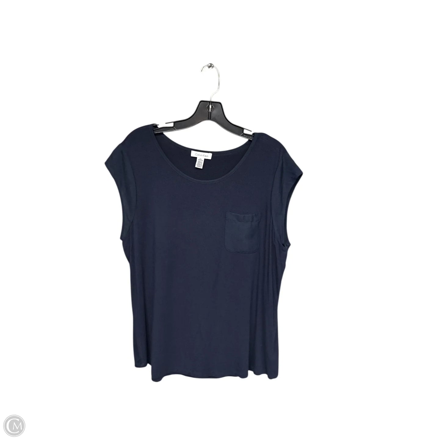 Top Sleeveless By Calvin Klein In Navy, Size: 0x