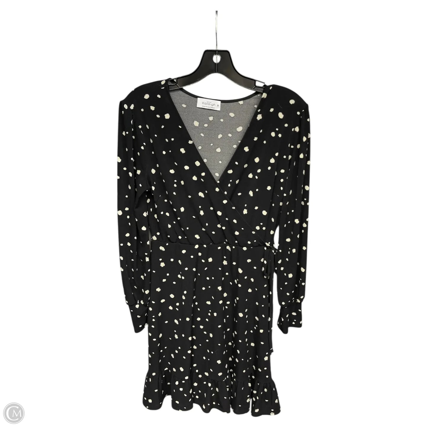 Dress Casual Midi By Kaileigh In Black & Cream, Size: M