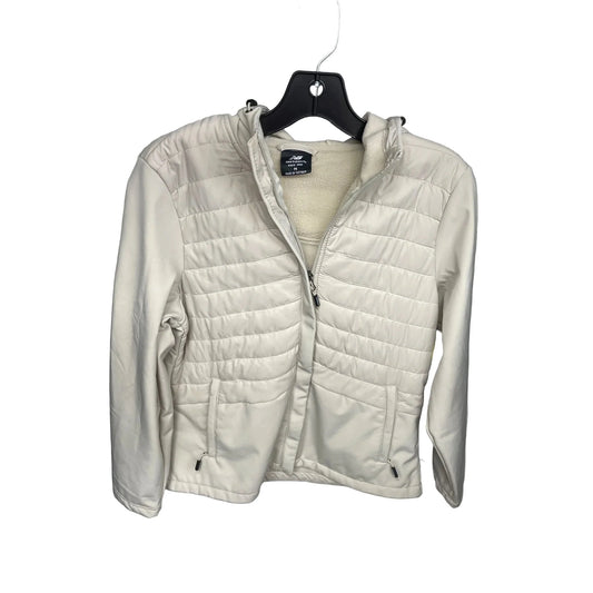 Athletic Jacket By New Balance In Cream, Size: M