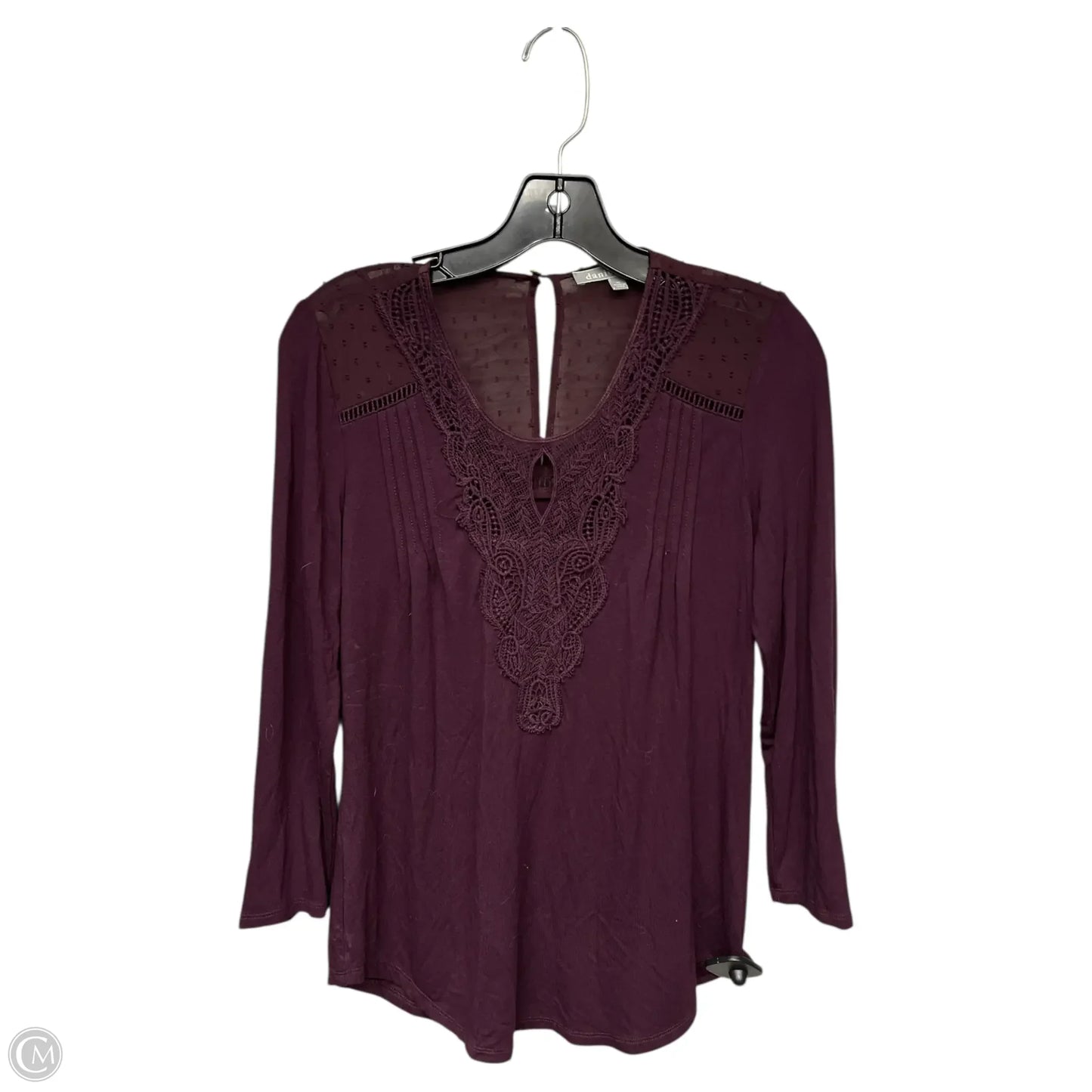 Top Long Sleeve By Daniel Rainn In Purple, Size: Xs