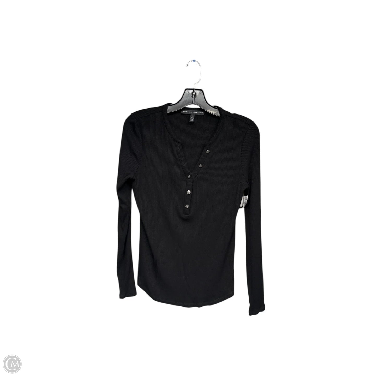 Top Long Sleeve By White House Black Market In Black, Size: Xs