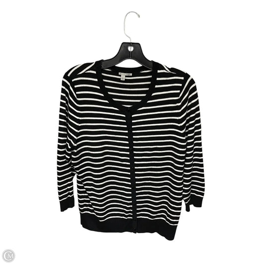 Cardigan By Halogen In Black & White, Size: Xl