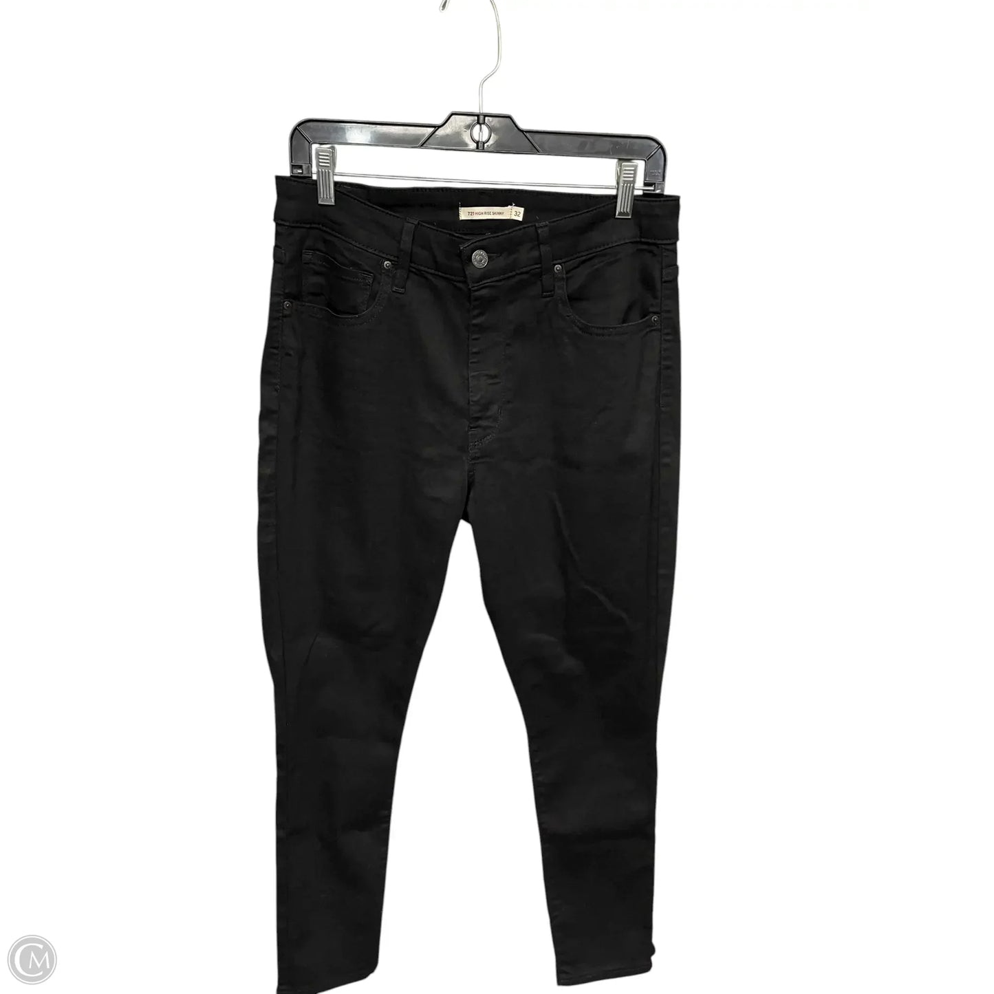 Jeans Skinny By Levis In Black, Size: 14