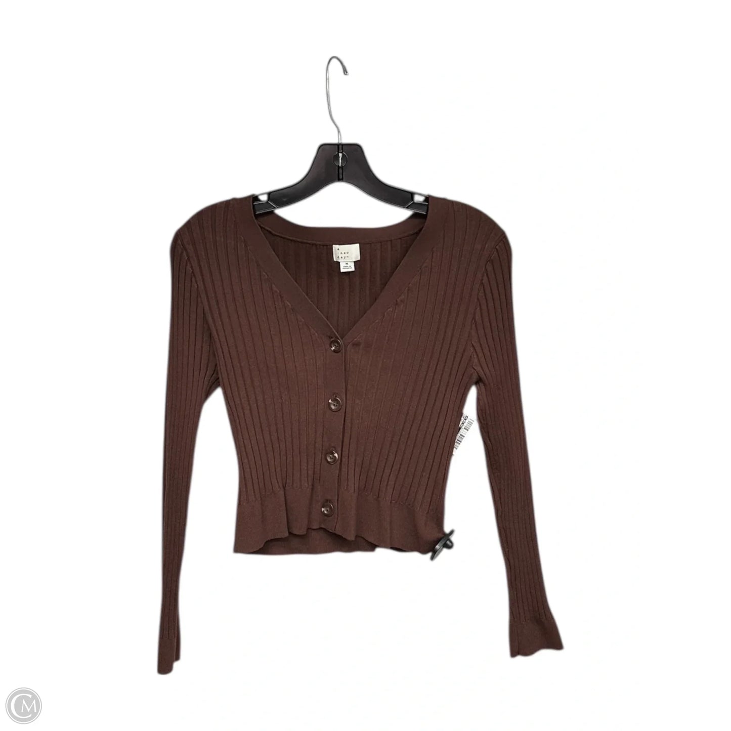 Top Long Sleeve By A New Day In Brown, Size: M