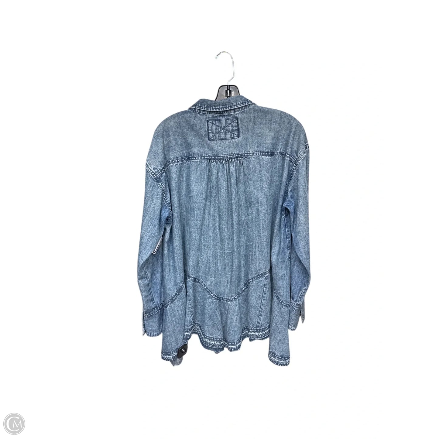 Top Long Sleeve By Free People In Blue Denim, Size: Xs