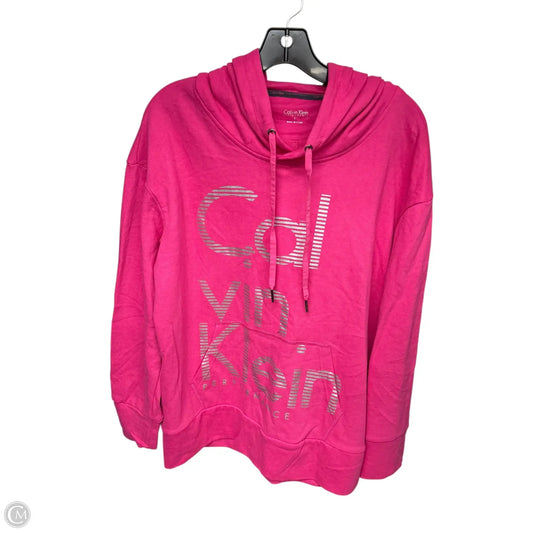 Sweatshirt Hoodie By Calvin Klein Performance In Pink, Size: Xl