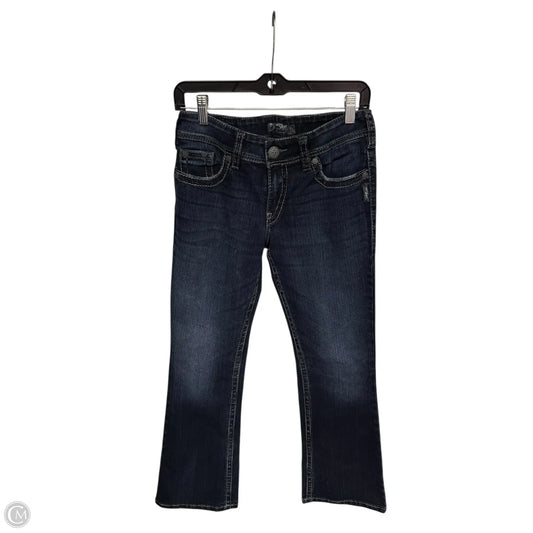 Jeans Boot Cut By Silver In Blue Denim, Size: 28