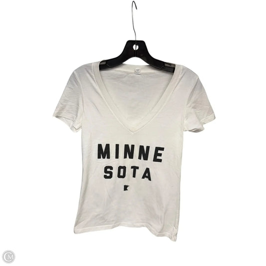 Top Short Sleeve By Clothes Mentor In White, Size: M