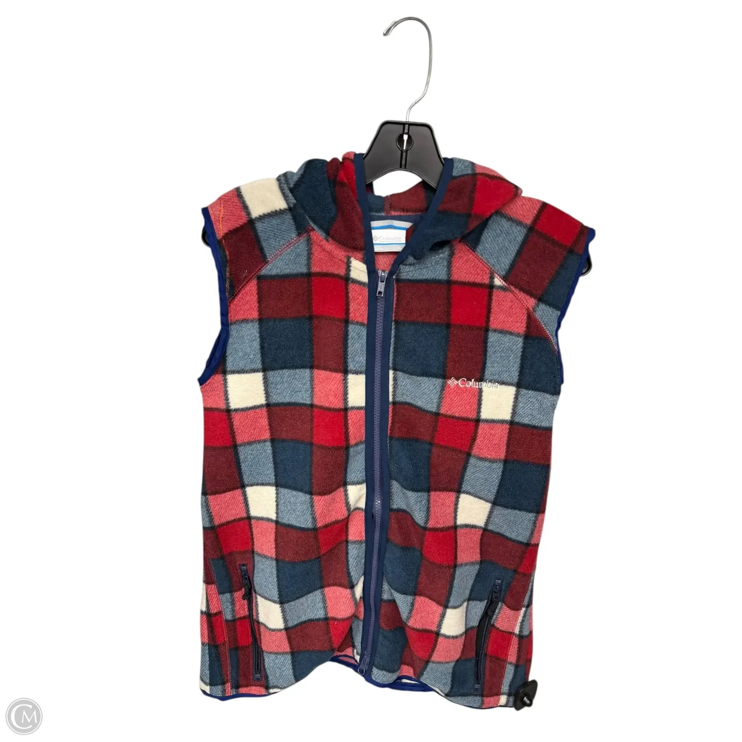 Vest Fleece By Columbia In Plaid Pattern, Size: Xl