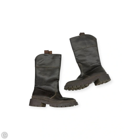 Boots Mid-calf Heels By Zara In Brown, Size: 9