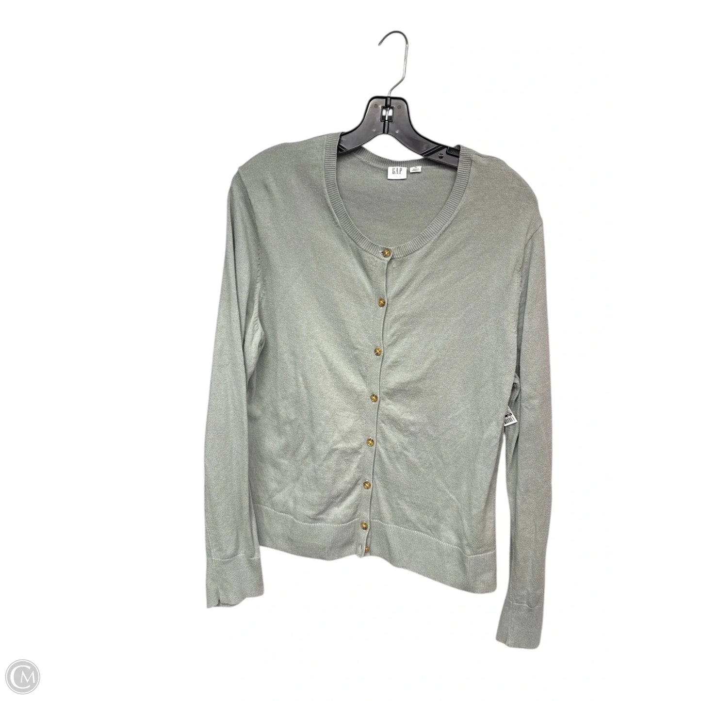 Sweater Cardigan By Gap In Green, Size: Xl