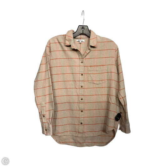 Top Long Sleeve By Madewell In Brown, Size: S