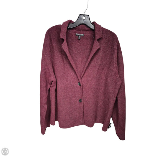Cardigan By Eileen Fisher In Red, Size: 1x