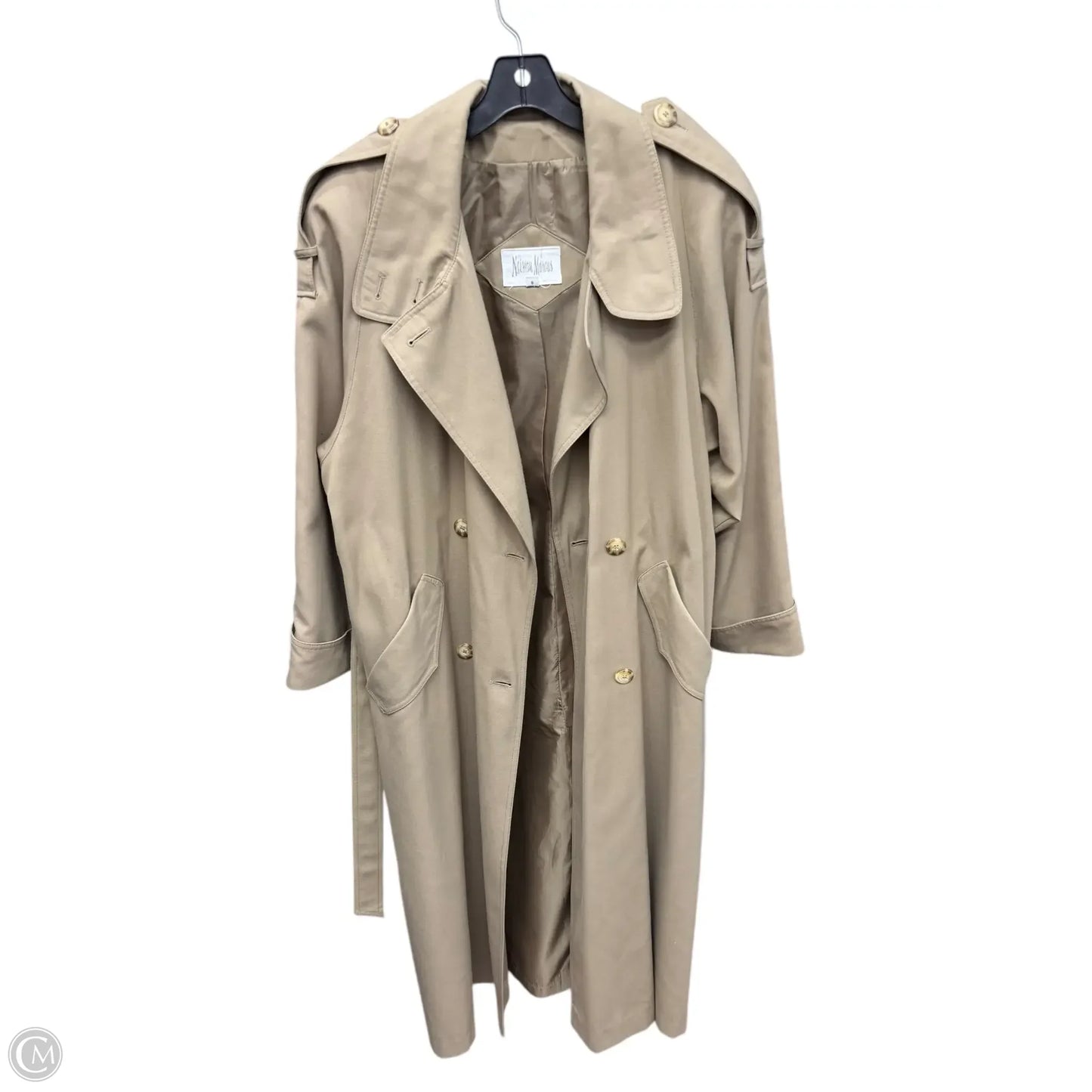 Coat Designer By Neiman Marcus In Tan, Size: 8