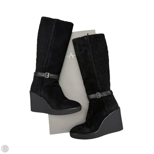 Boots Knee Heels By Aquatalia In Black, Size: 11