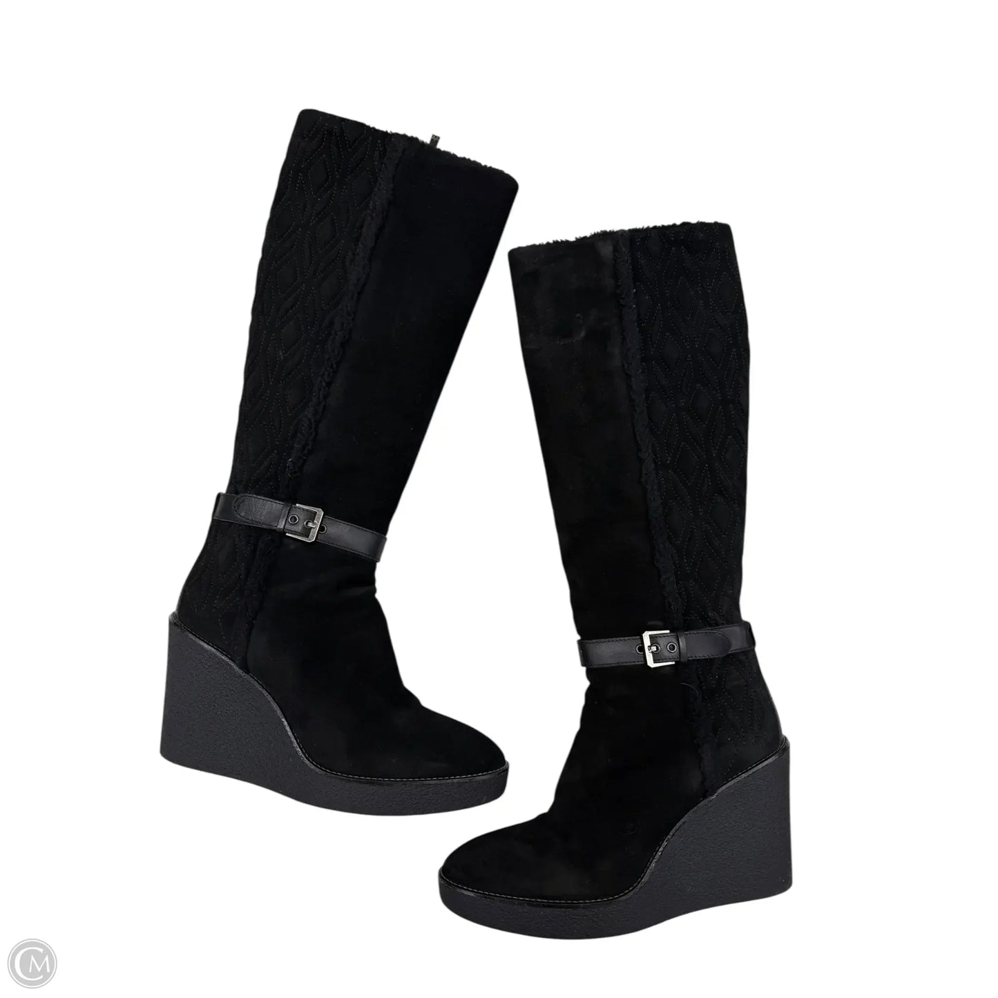 Boots Knee Heels By Aquatalia In Black, Size: 11