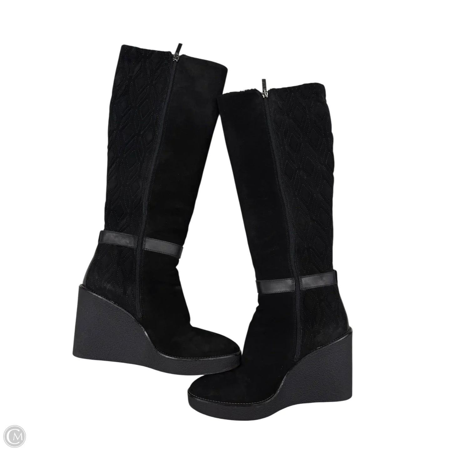 Boots Knee Heels By Aquatalia In Black, Size: 11