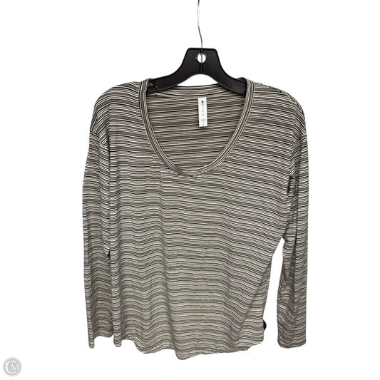 Top Long Sleeve By Athleta In Striped Pattern, Size: S