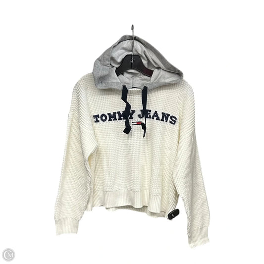 Sweatshirt Hoodie By Tommy Hilfiger In White, Size: M