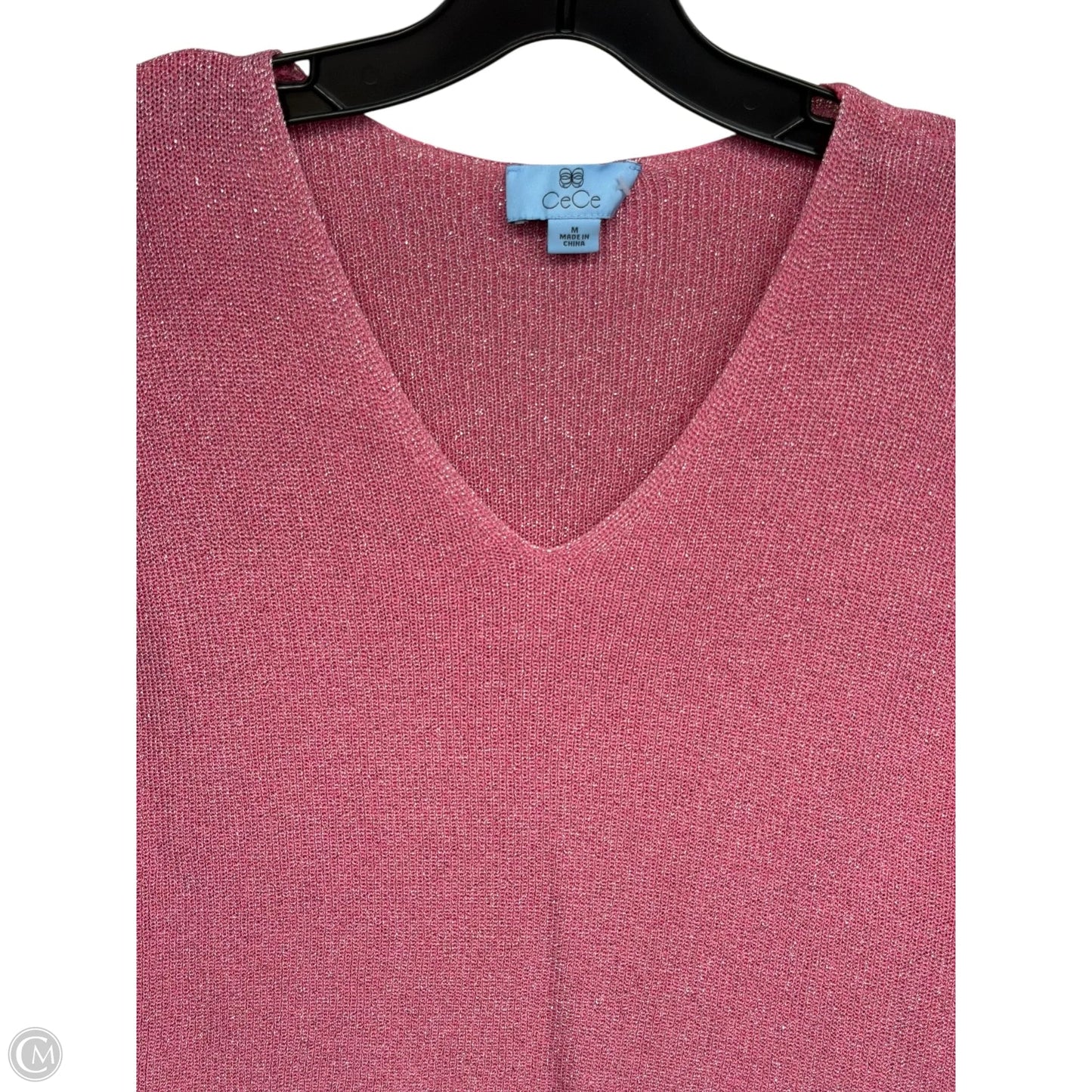 Top Short Sleeve By Cece In Pink, Size: M