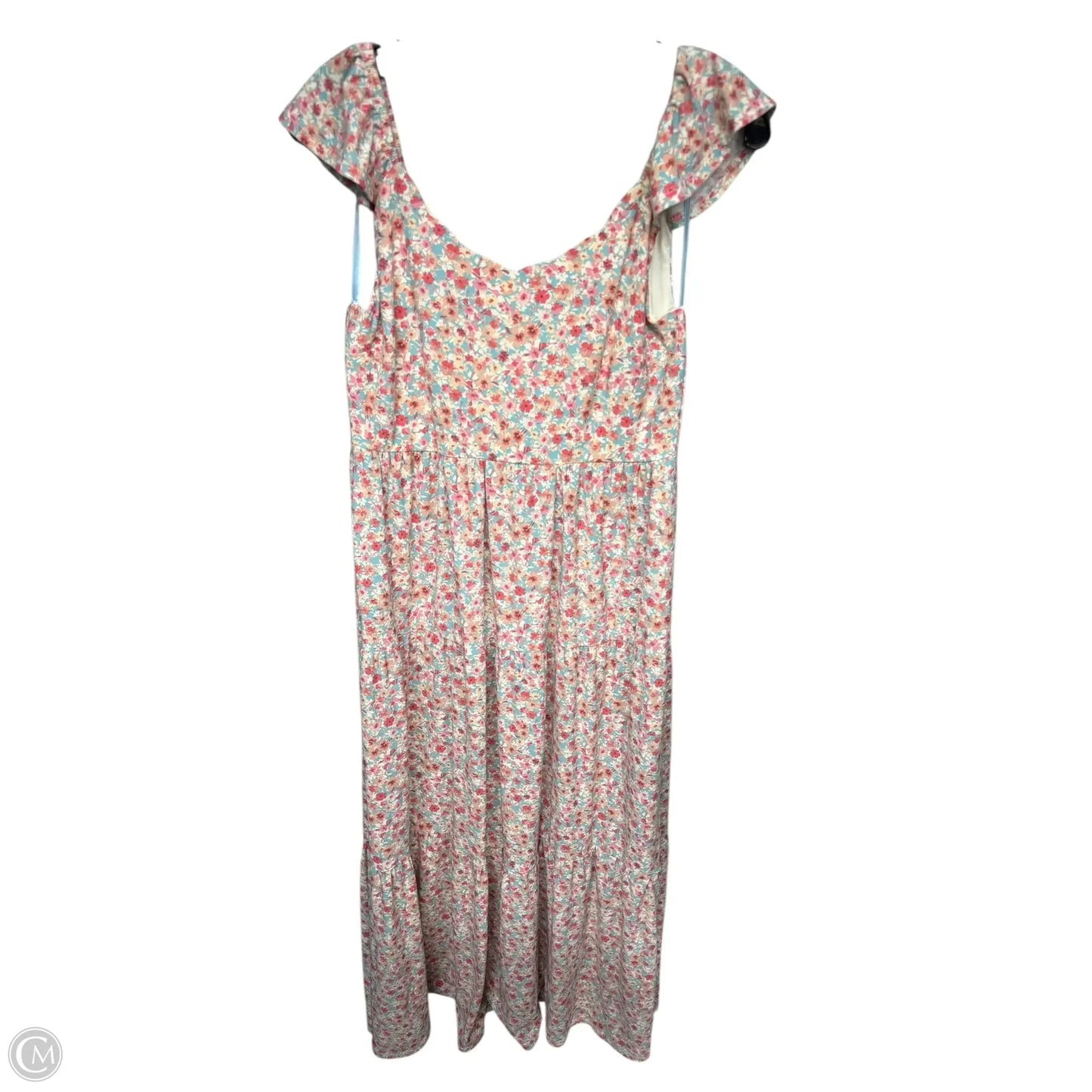 Dress Casual Maxi By Monteau In Floral Print, Size: L