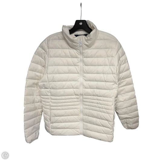 Jacket Puffer & Quilted By Lands End In White, Size: L