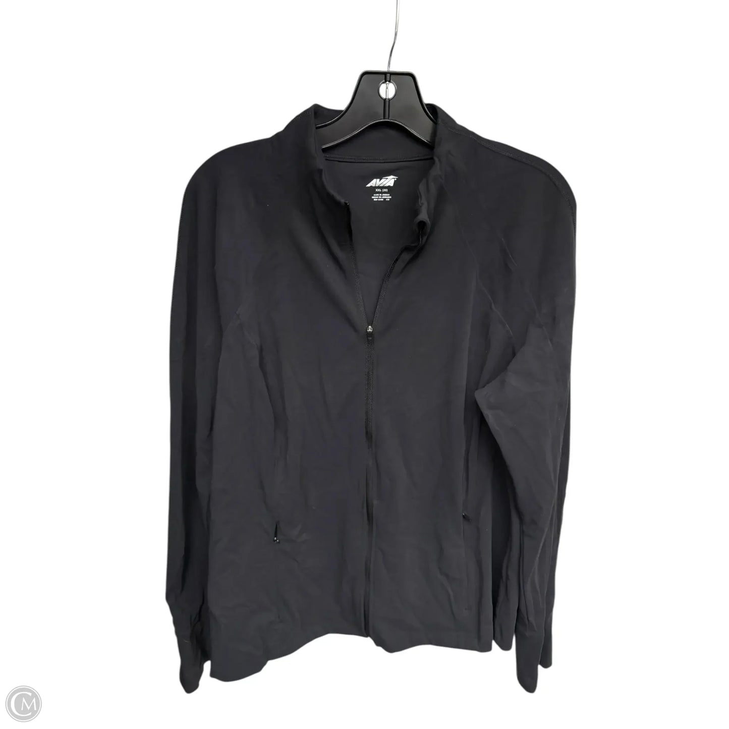 Athletic Jacket By Avia In Black, Size: Xxl