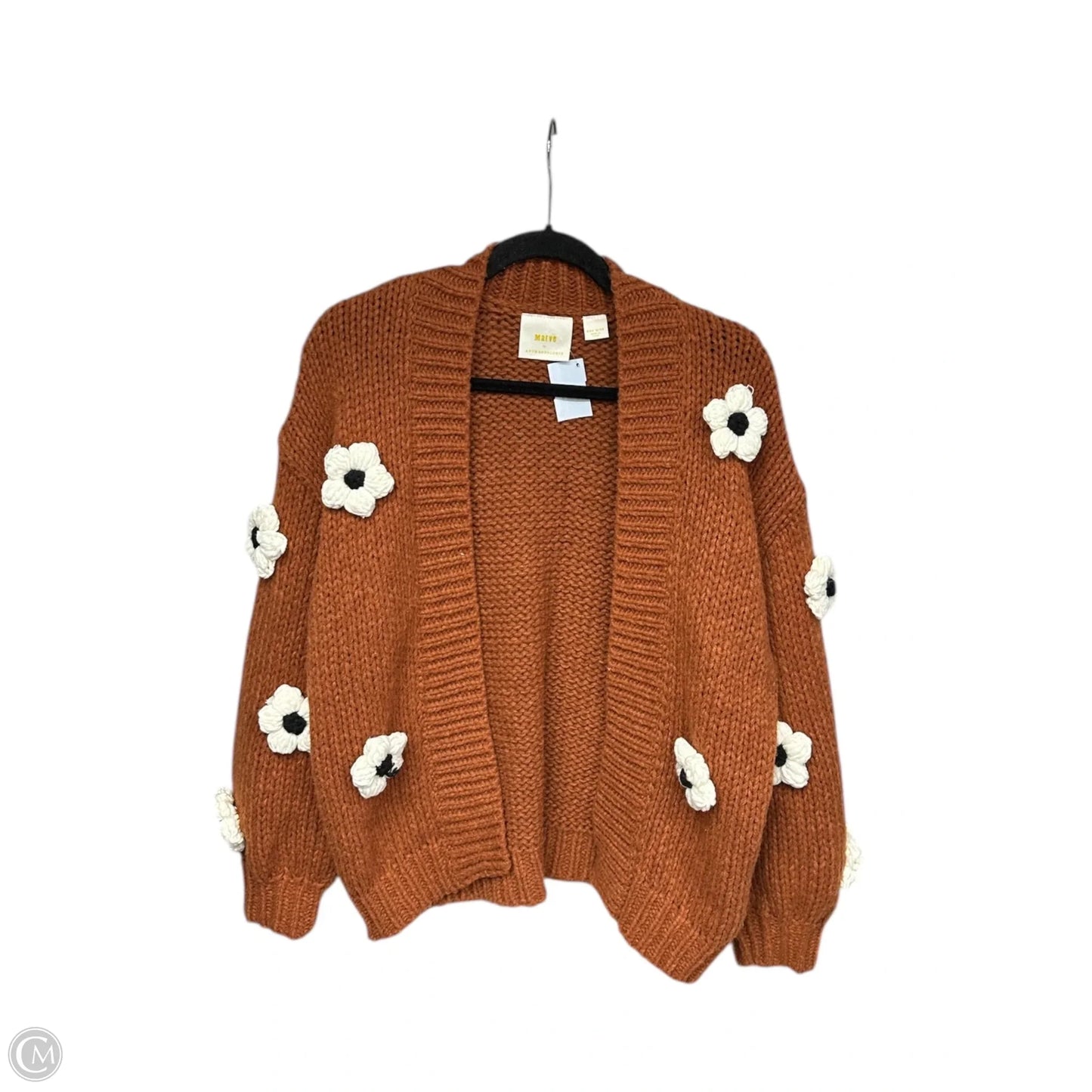 Cardigan By Maeve In Brown & Cream, Size: Osfm