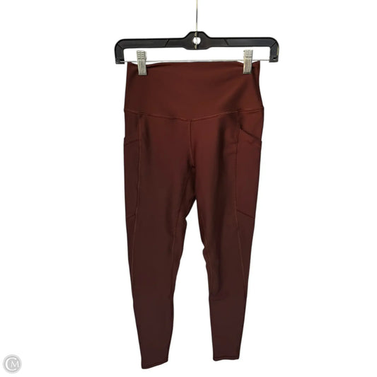 Athletic Leggings By Ypb In Maroon, Size: S