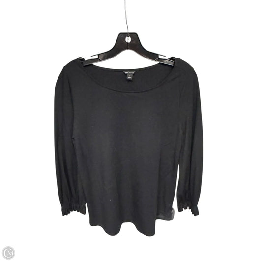 Top Long Sleeve By Ann Taylor In Black, Size: S