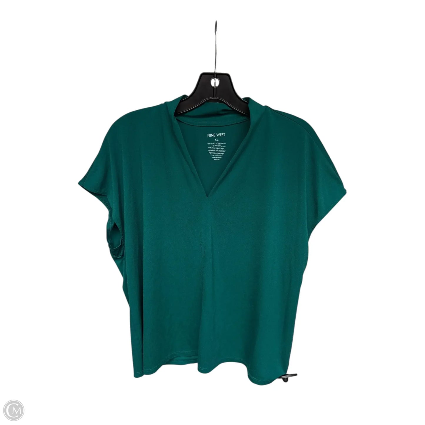 Top Short Sleeve By Nine West In Green, Size: Xl
