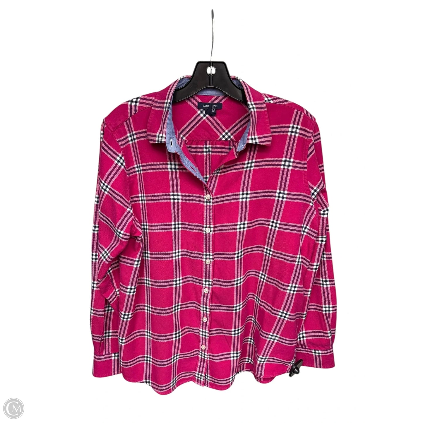 Top Long Sleeve By Lands End In Pink, Size: L