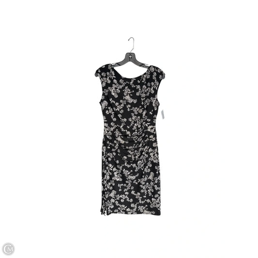 Dress Party Midi By Lauren By Ralph Lauren In Black & White, Size: 10