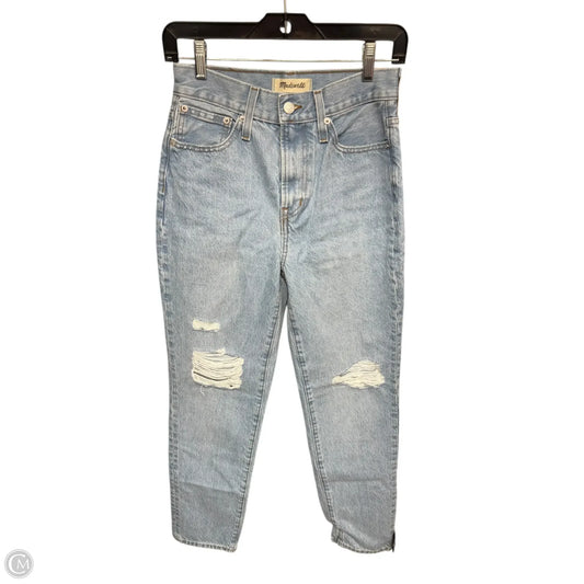 Jeans Straight By Madewell In Blue Denim, Size: 24