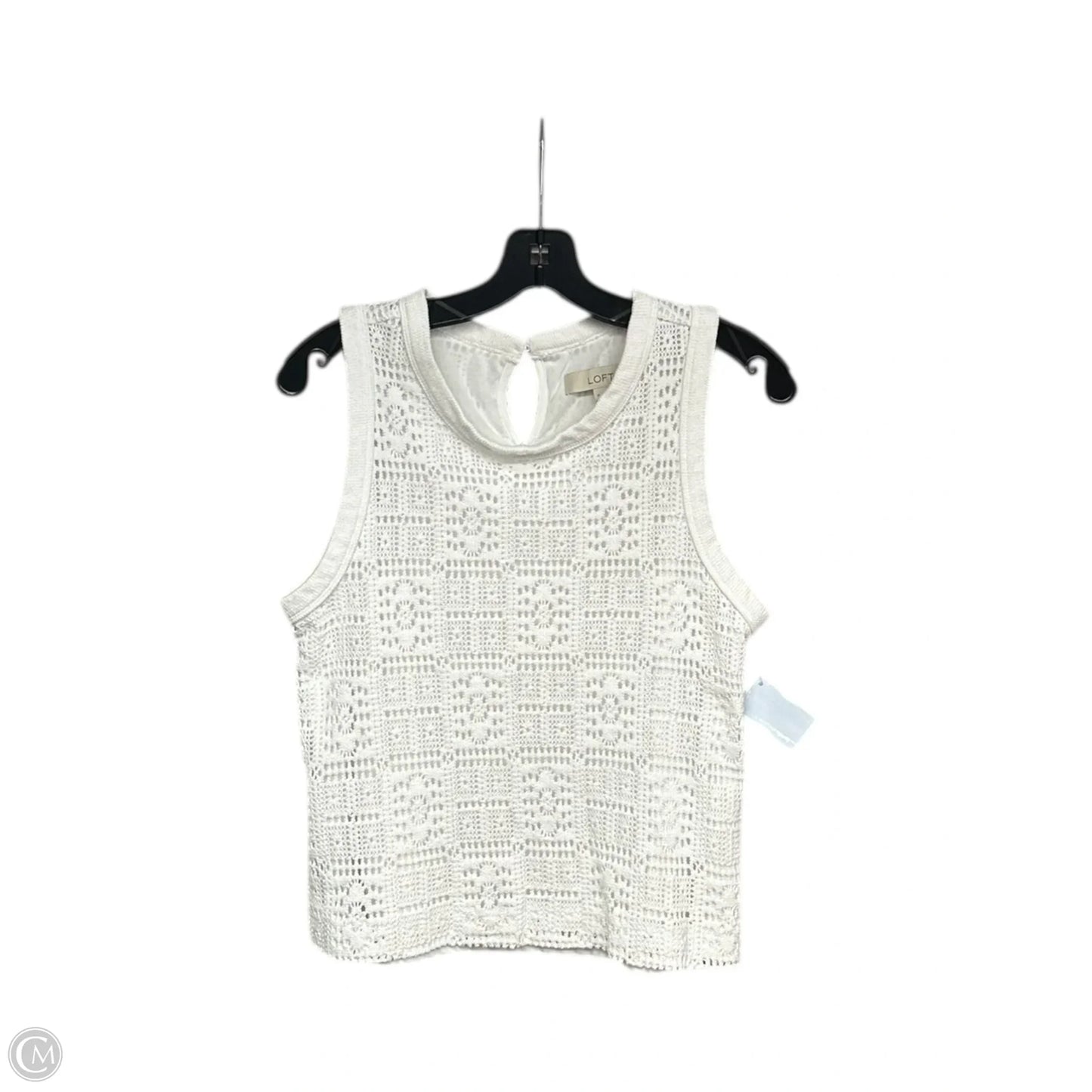 Top Sleeveless By Loft In White, Size: M