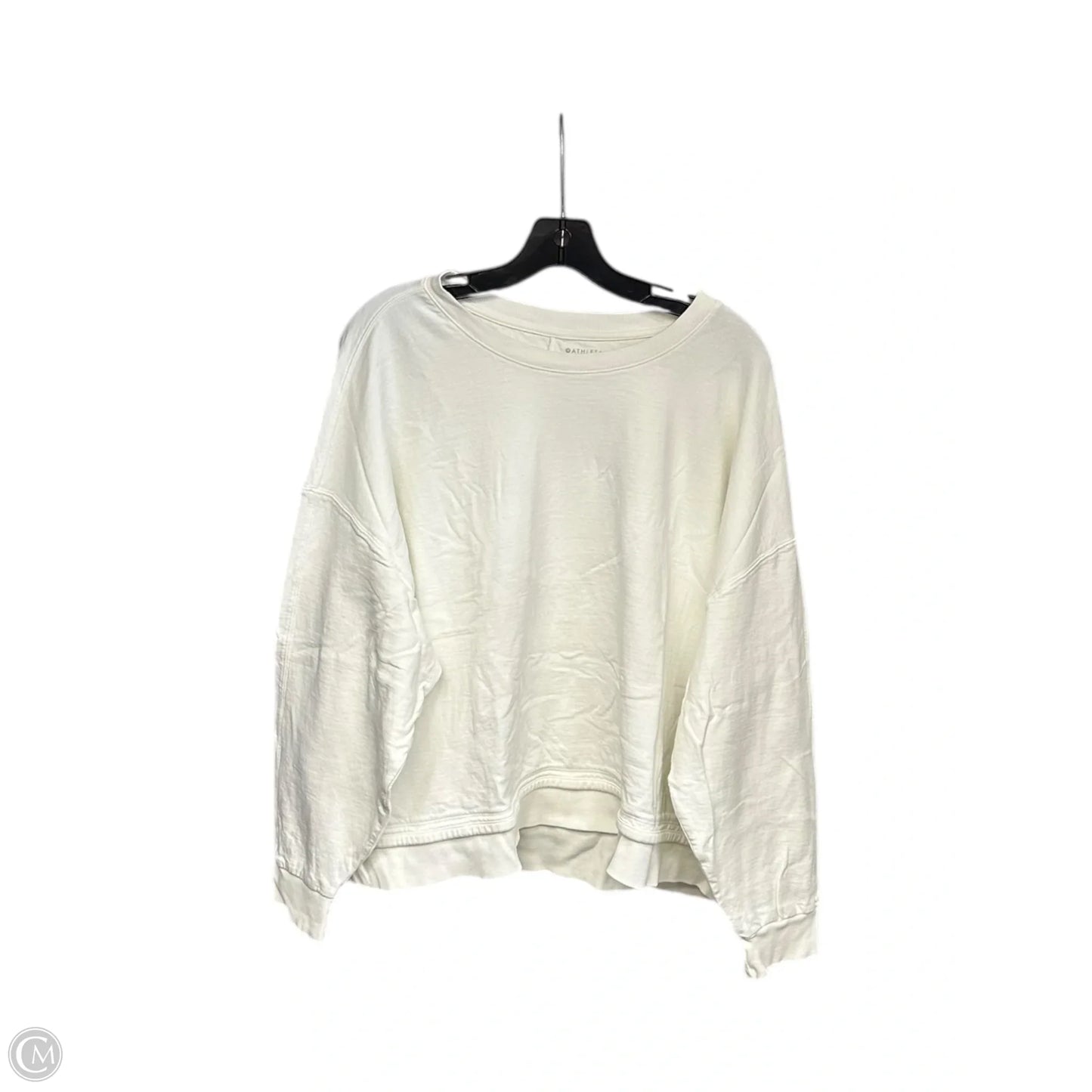 Athletic Sweatshirt Crewneck By Athleta In White, Size: 1x