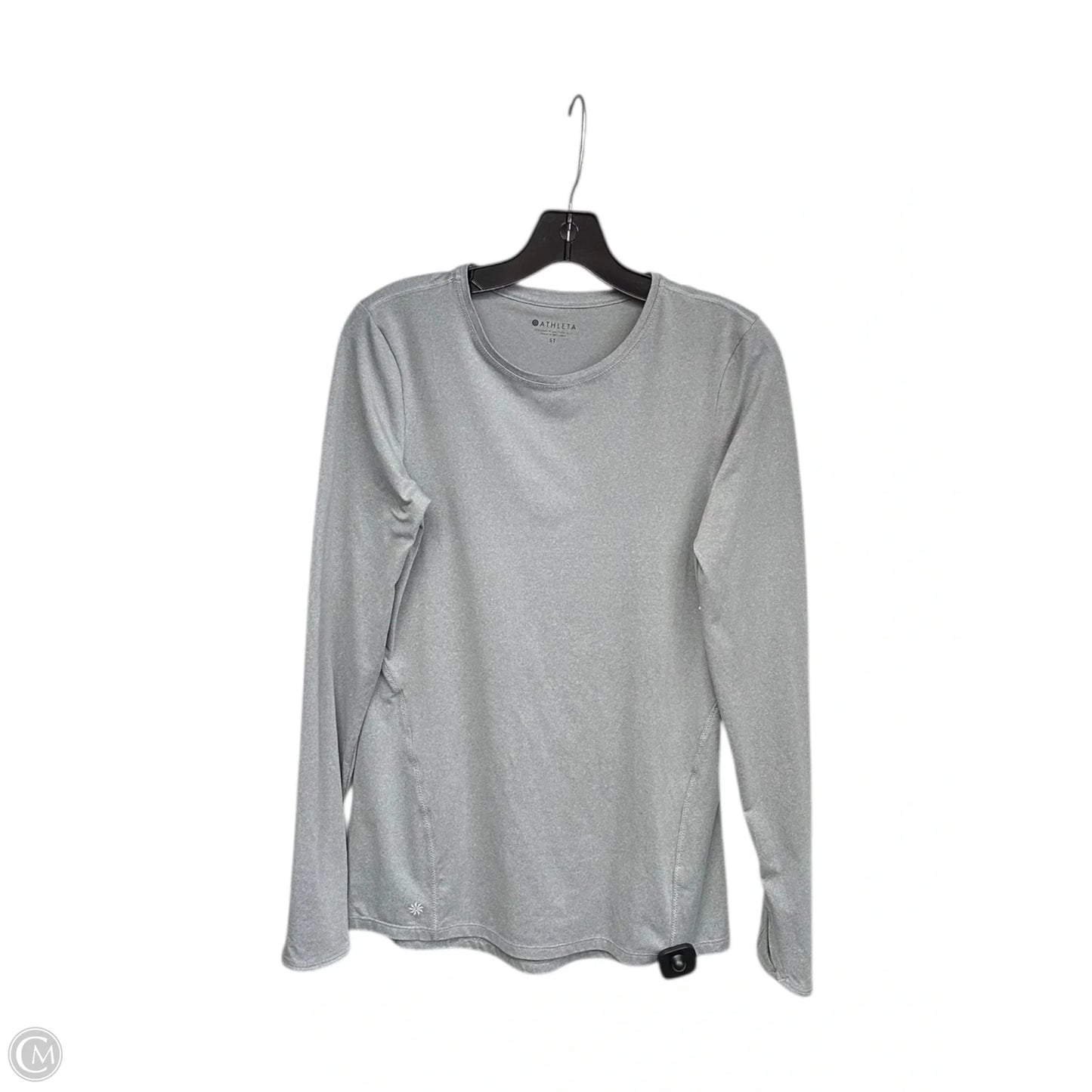 Athletic Top Long Sleeve Crewneck By Athleta In Grey, Size: S