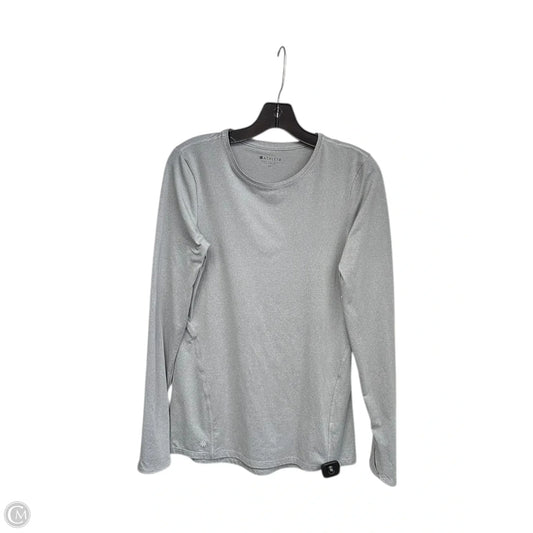 Athletic Top Long Sleeve Crewneck By Athleta In Grey, Size: S
