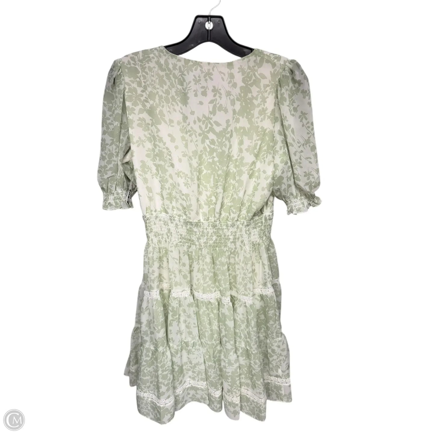 Dress Casual Midi By Taylor In Green & White, Size: M