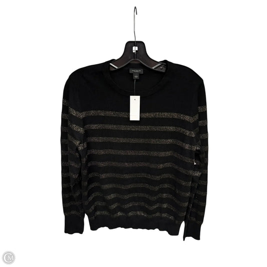 Top Long Sleeve By Ann Taylor In Black & Gold, Size: L