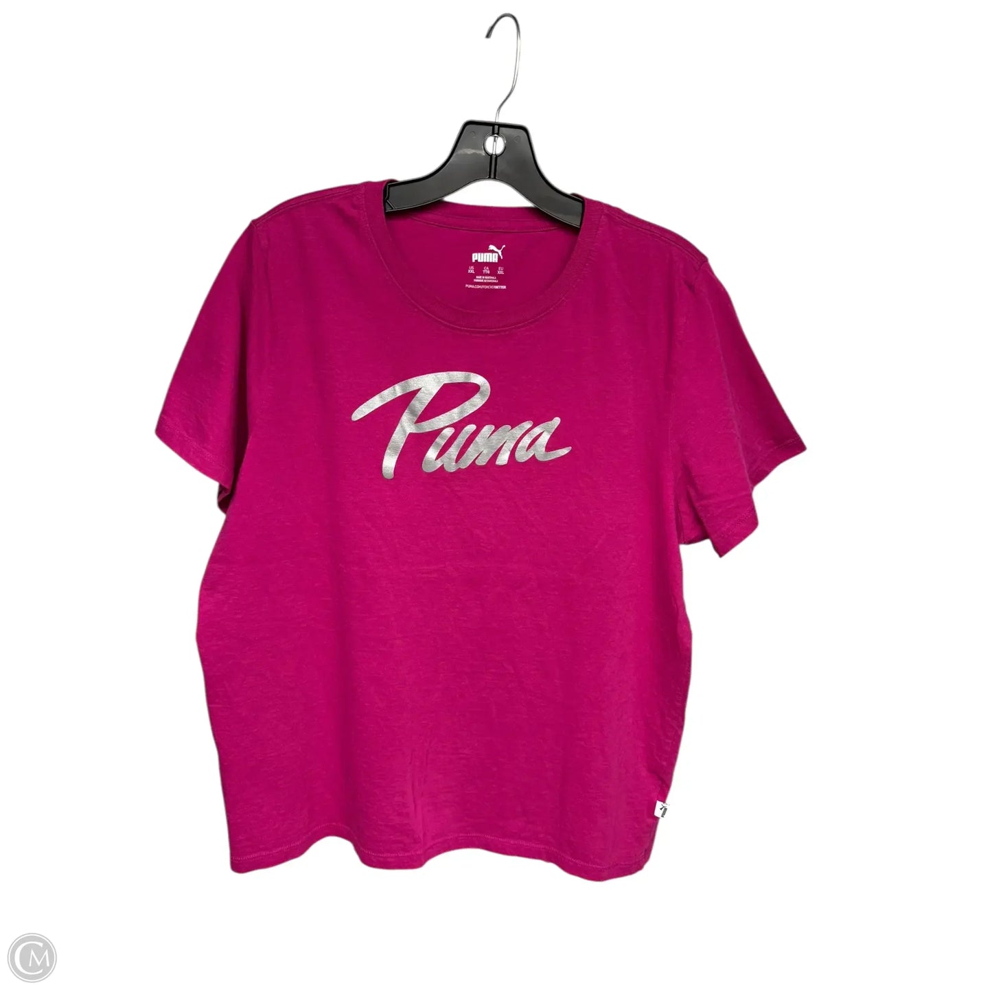 Athletic Top Short Sleeve By Puma In Purple, Size: Xxl