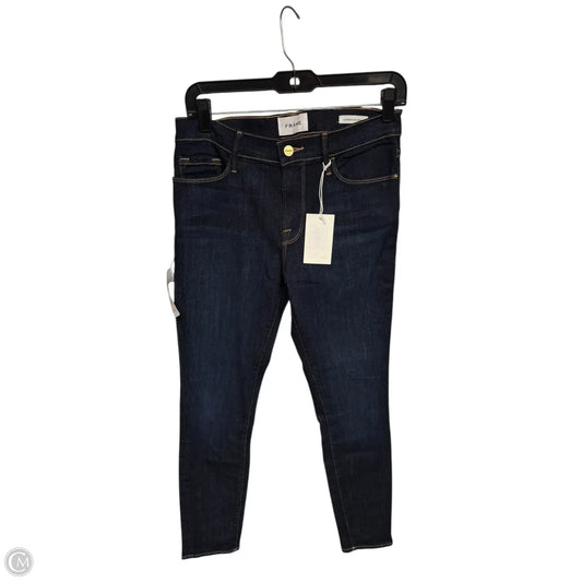 Jeans Skinny By Frame In Blue Denim, Size: 8