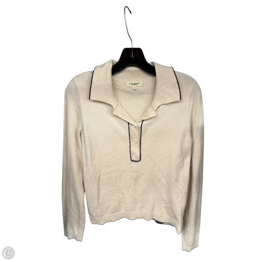 Top Long Sleeve By Max Studio In Cream, Size: M