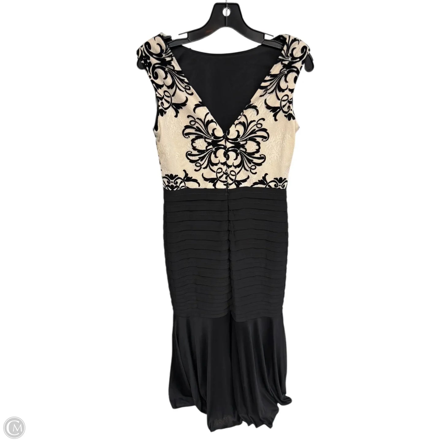 Dress Party Long By Cache In Black & Cream, Size: 10
