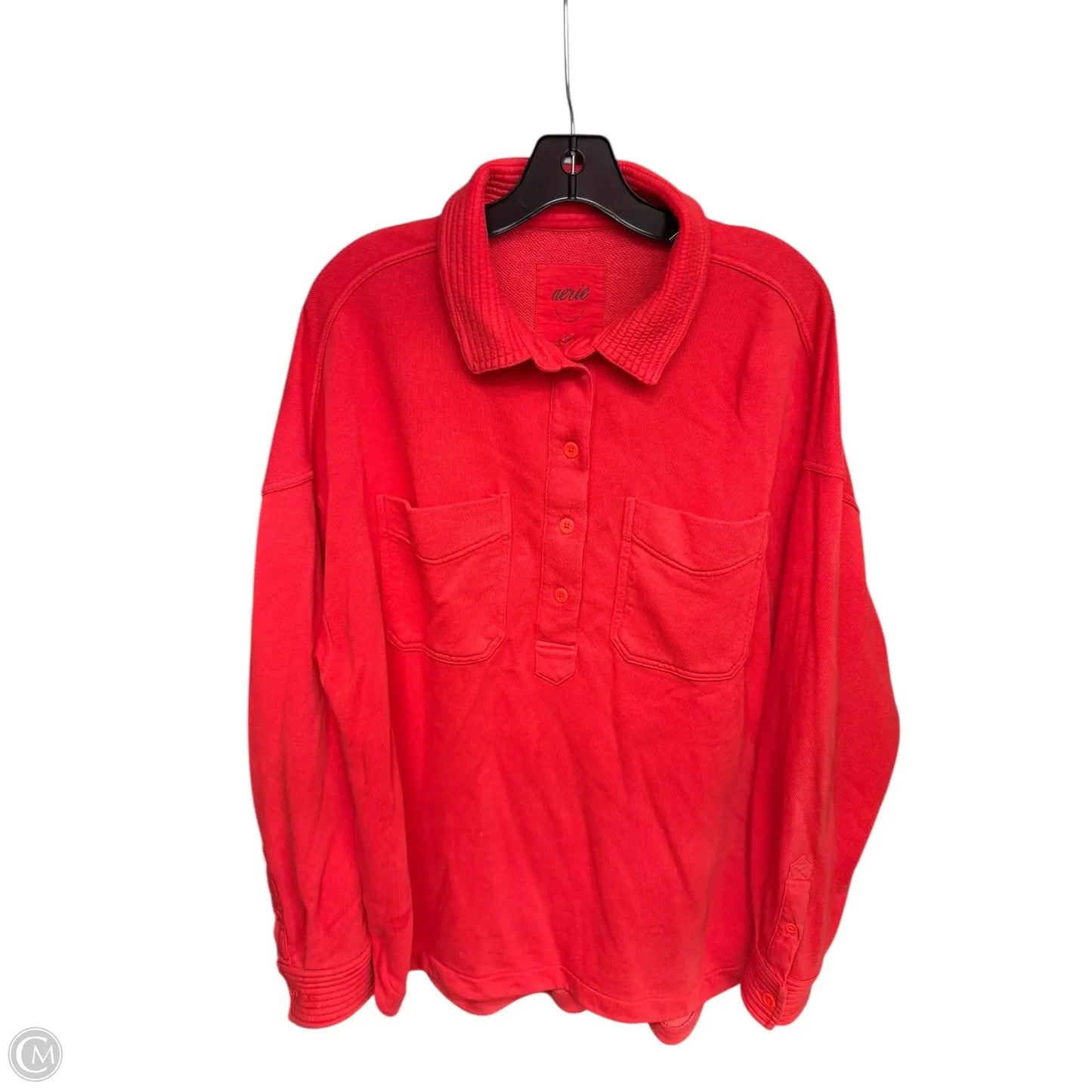 Jacket Shirt By Aerie In Orange, Size: M
